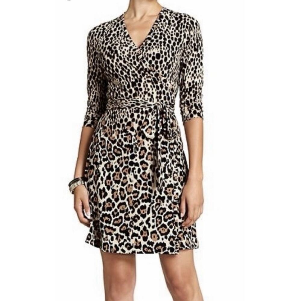 Banana Republic | Women’s Wrap Dress, Cheetah Leopard Print - Size Small